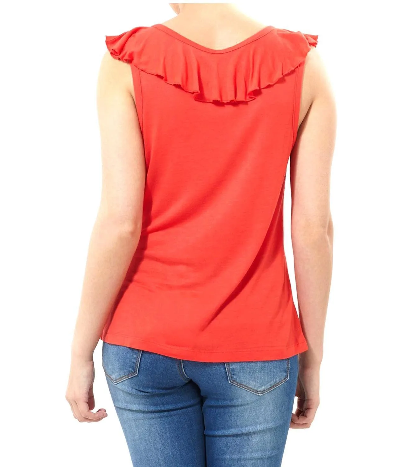 2 Pack Women Sleeveless V-Neck Lace Tank Top - XS/S