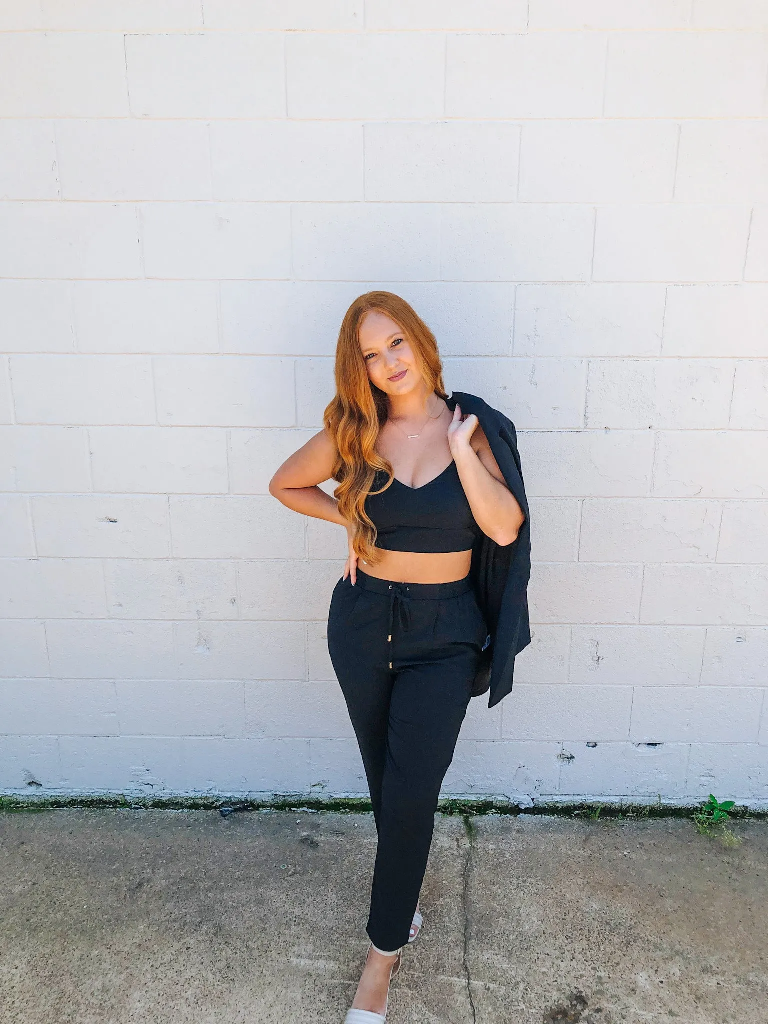 Barbie Girl Black Crop Tank Top