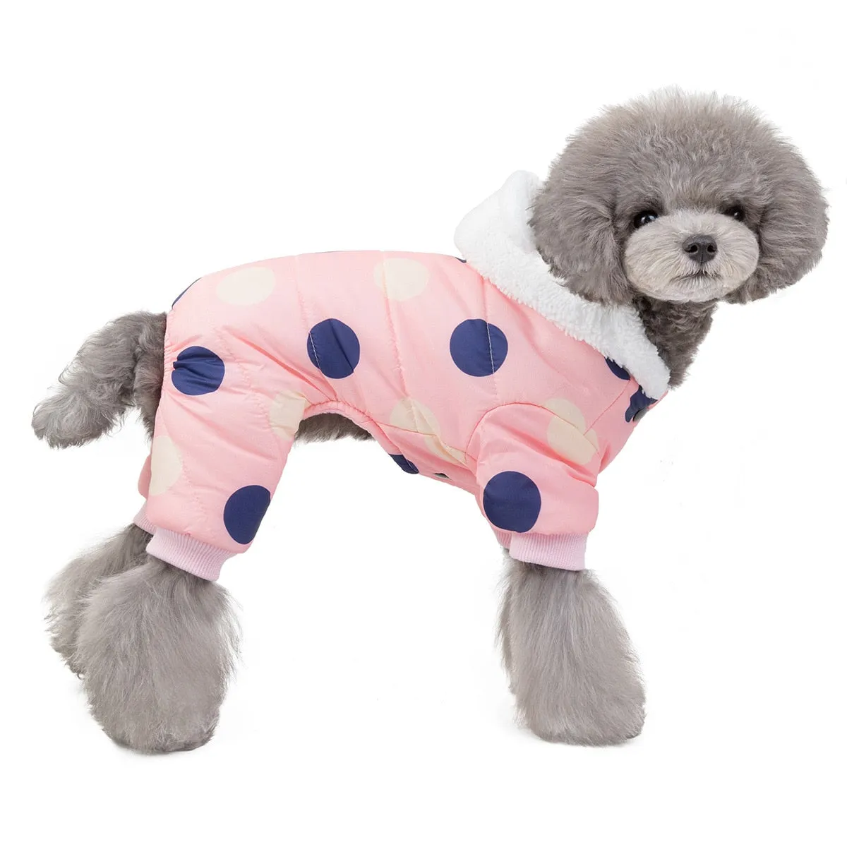 Big Polka Dot Snowsuit Jumpsuit by Furr Baby Gifts