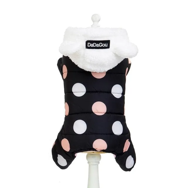 Big Polka Dot Snowsuit Jumpsuit by Furr Baby Gifts