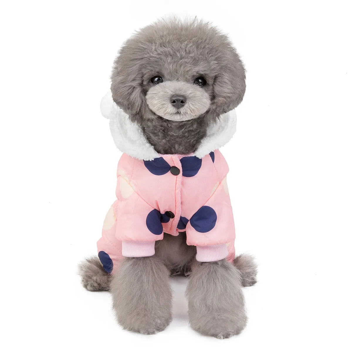 Big Polka Dot Snowsuit Jumpsuit by Furr Baby Gifts