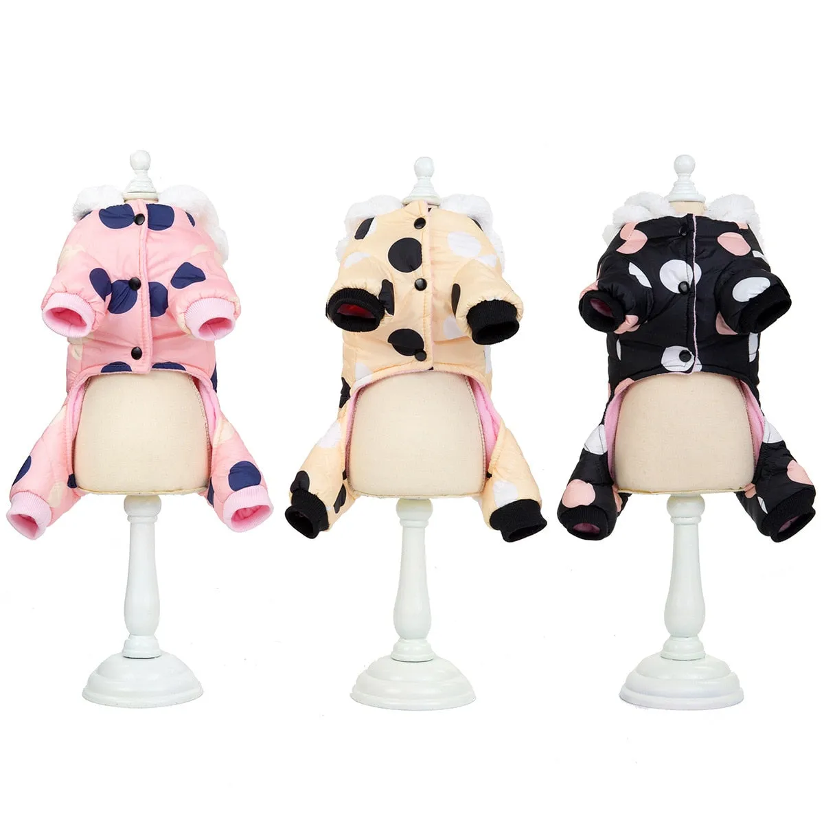 Big Polka Dot Snowsuit Jumpsuit by Furr Baby Gifts