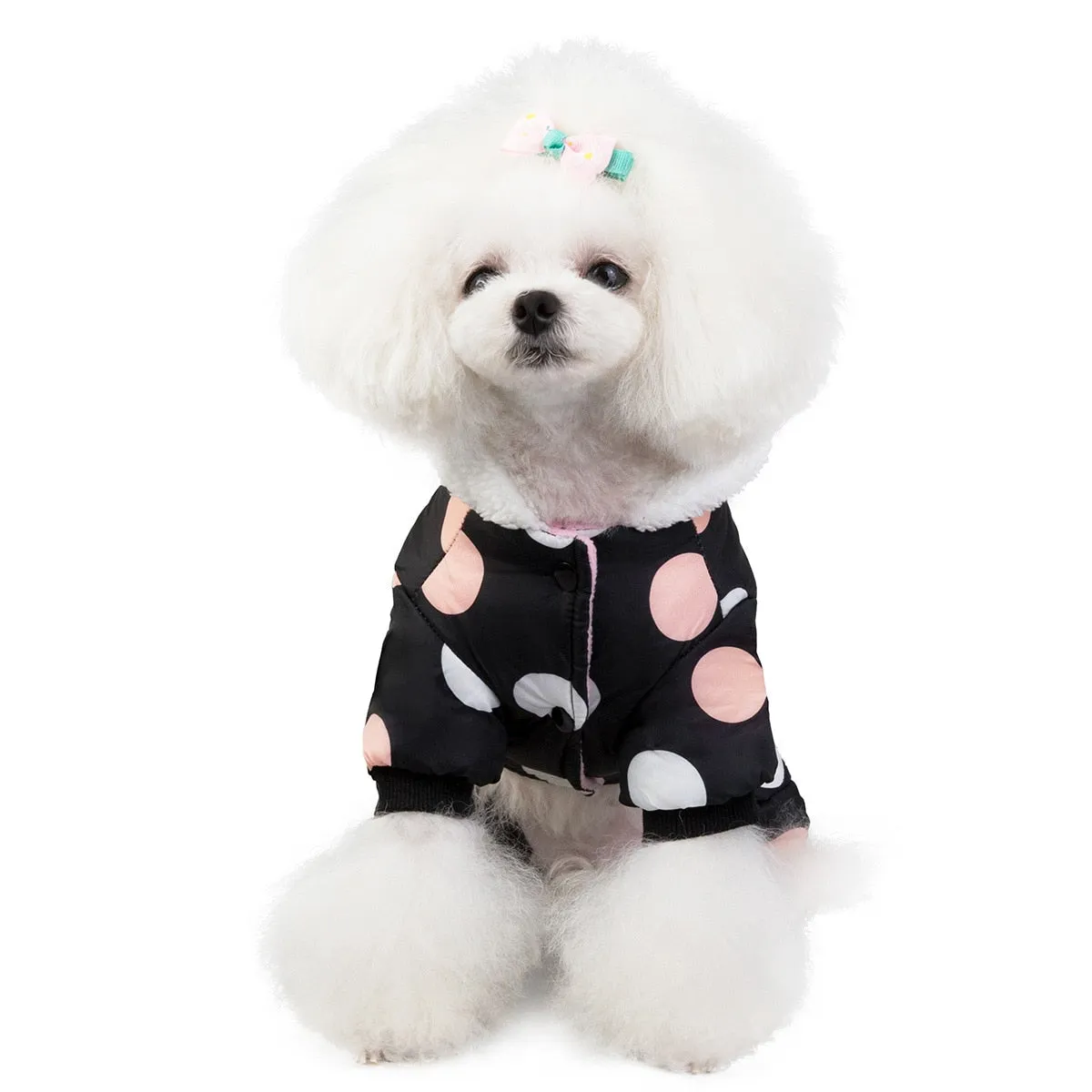 Big Polka Dot Snowsuit Jumpsuit by Furr Baby Gifts