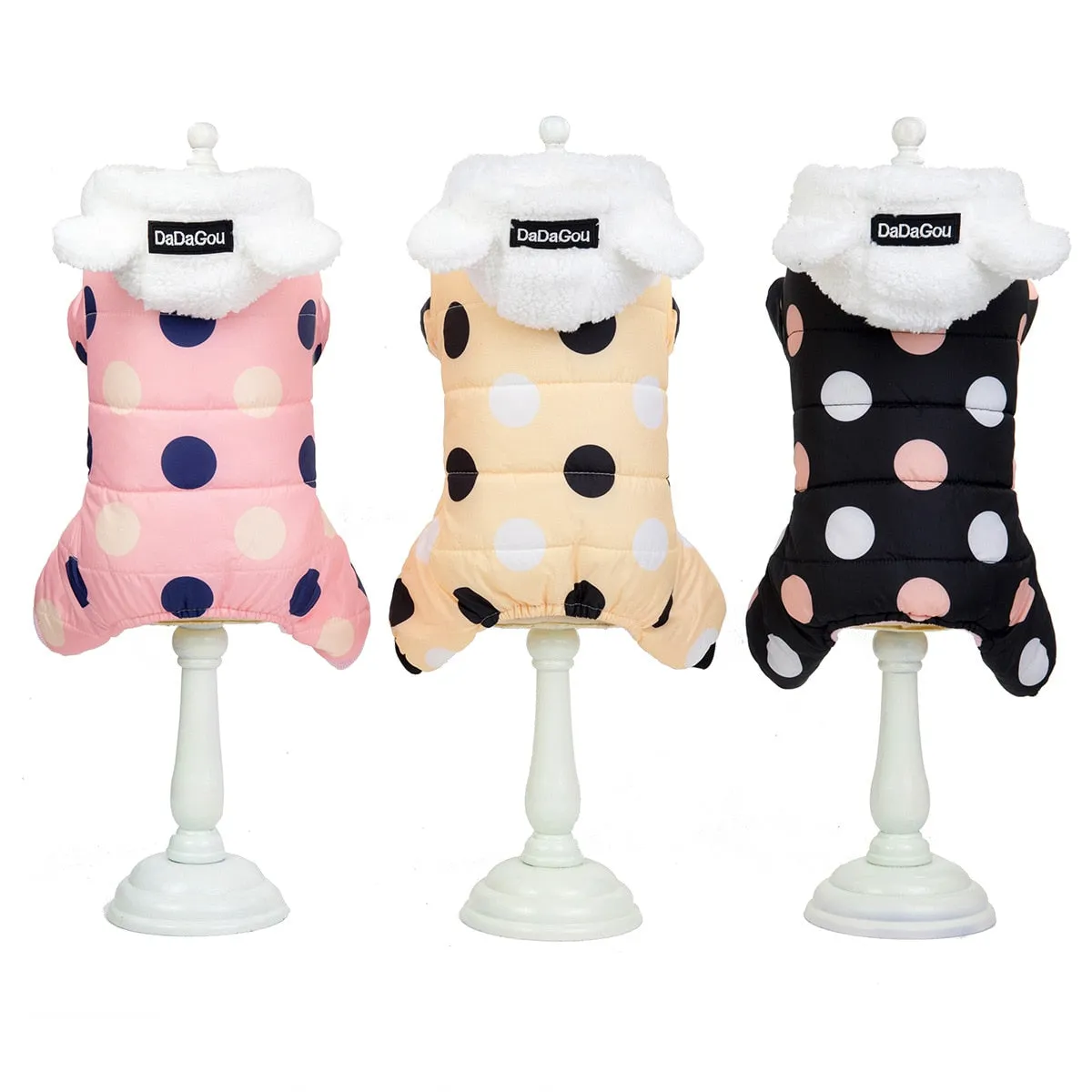 Big Polka Dot Snowsuit Jumpsuit by Furr Baby Gifts