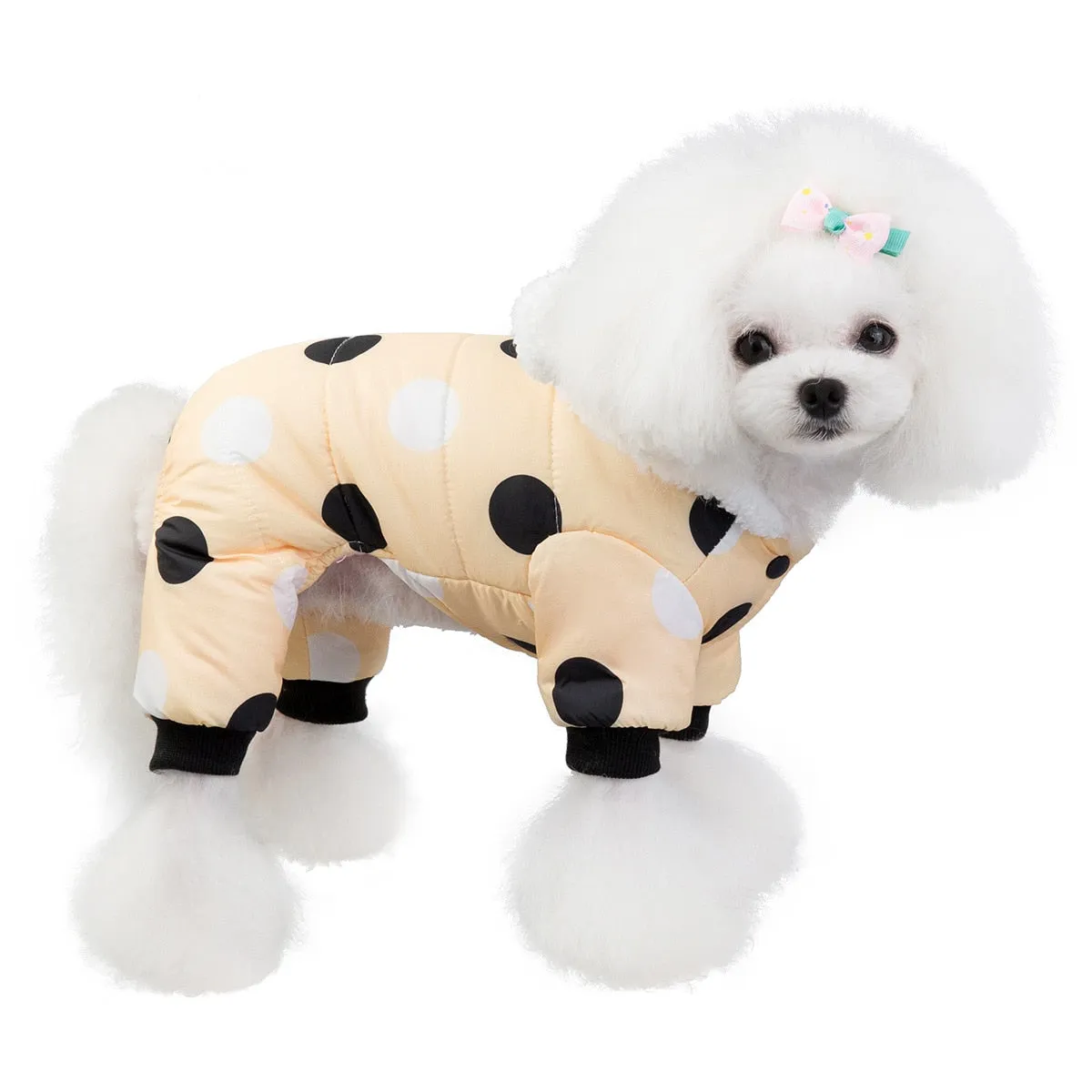 Big Polka Dot Snowsuit Jumpsuit by Furr Baby Gifts