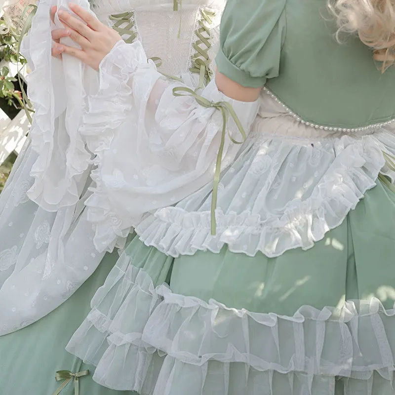 Daydream Whisper~Toting Basil~Wedding Lolita Dress Accessories Bolero Necklace Cuffs Side Clip