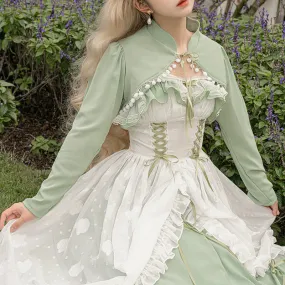 Daydream Whisper~Toting Basil~Wedding Lolita Dress Accessories Bolero Necklace Cuffs Side Clip