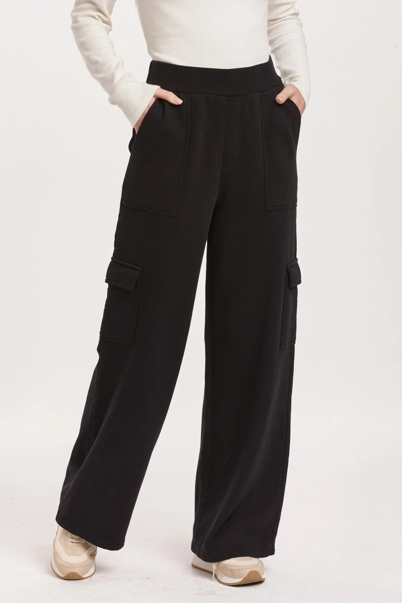 DJ Becca Black Cargo Cotton Pant