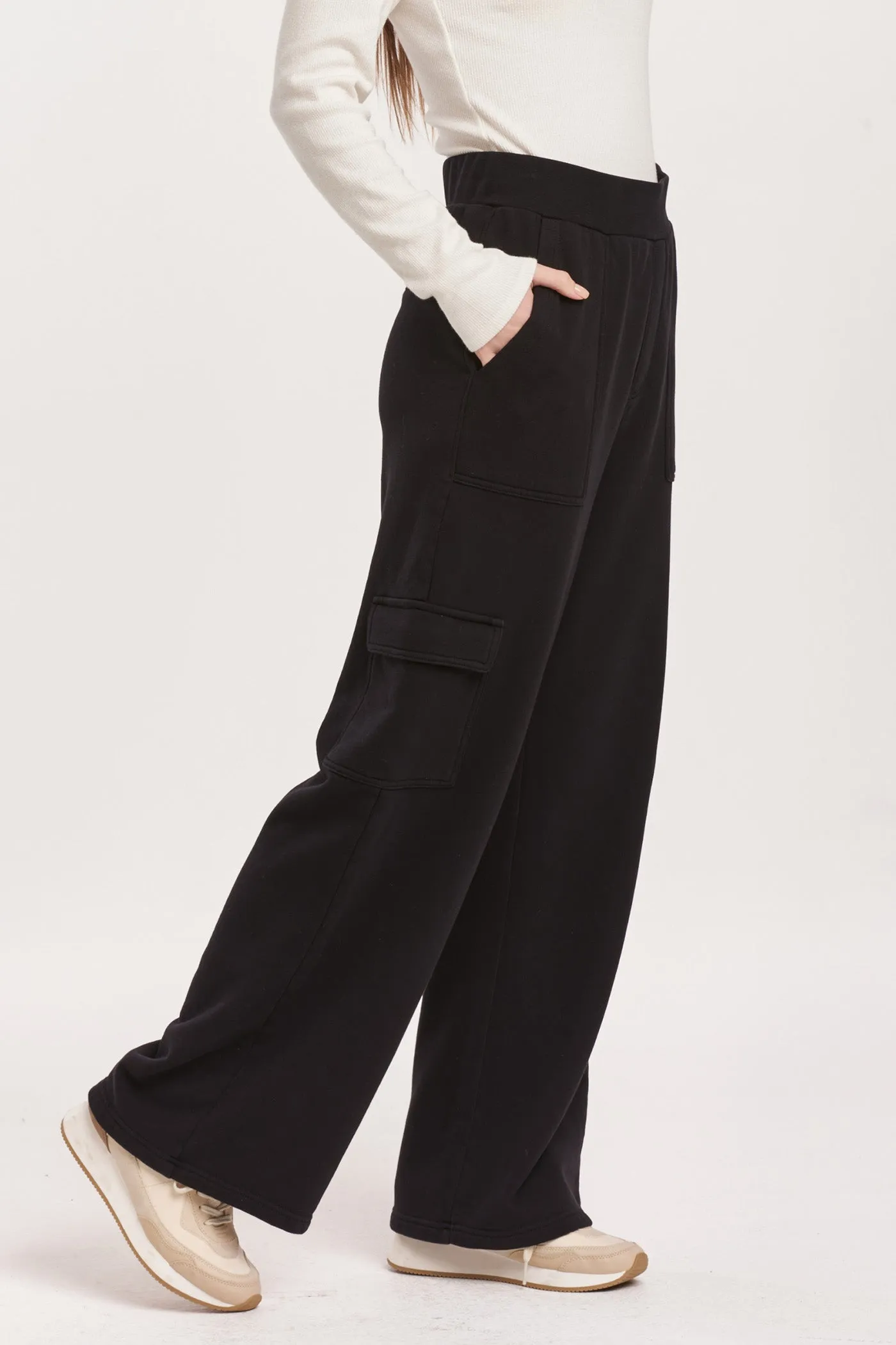DJ Becca Black Cargo Cotton Pant
