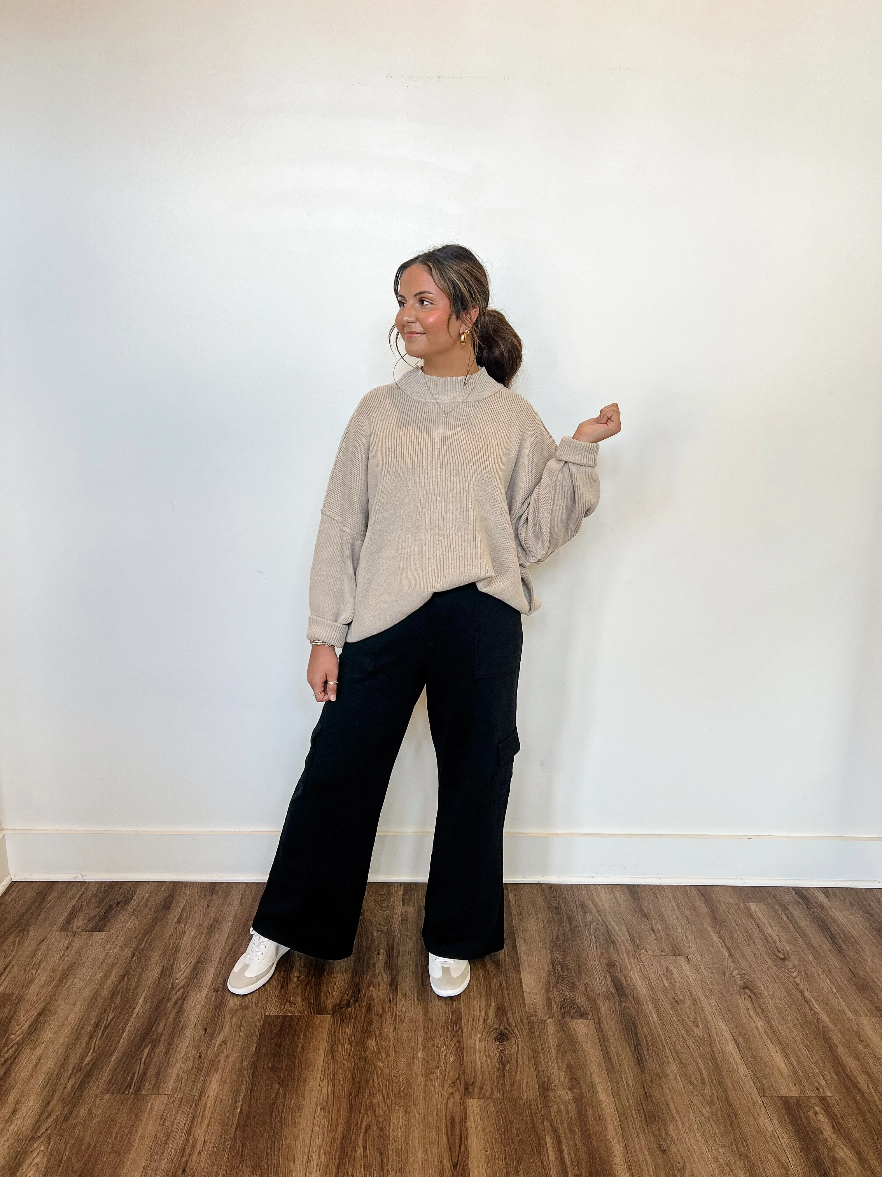 DJ Becca Black Cargo Cotton Pant