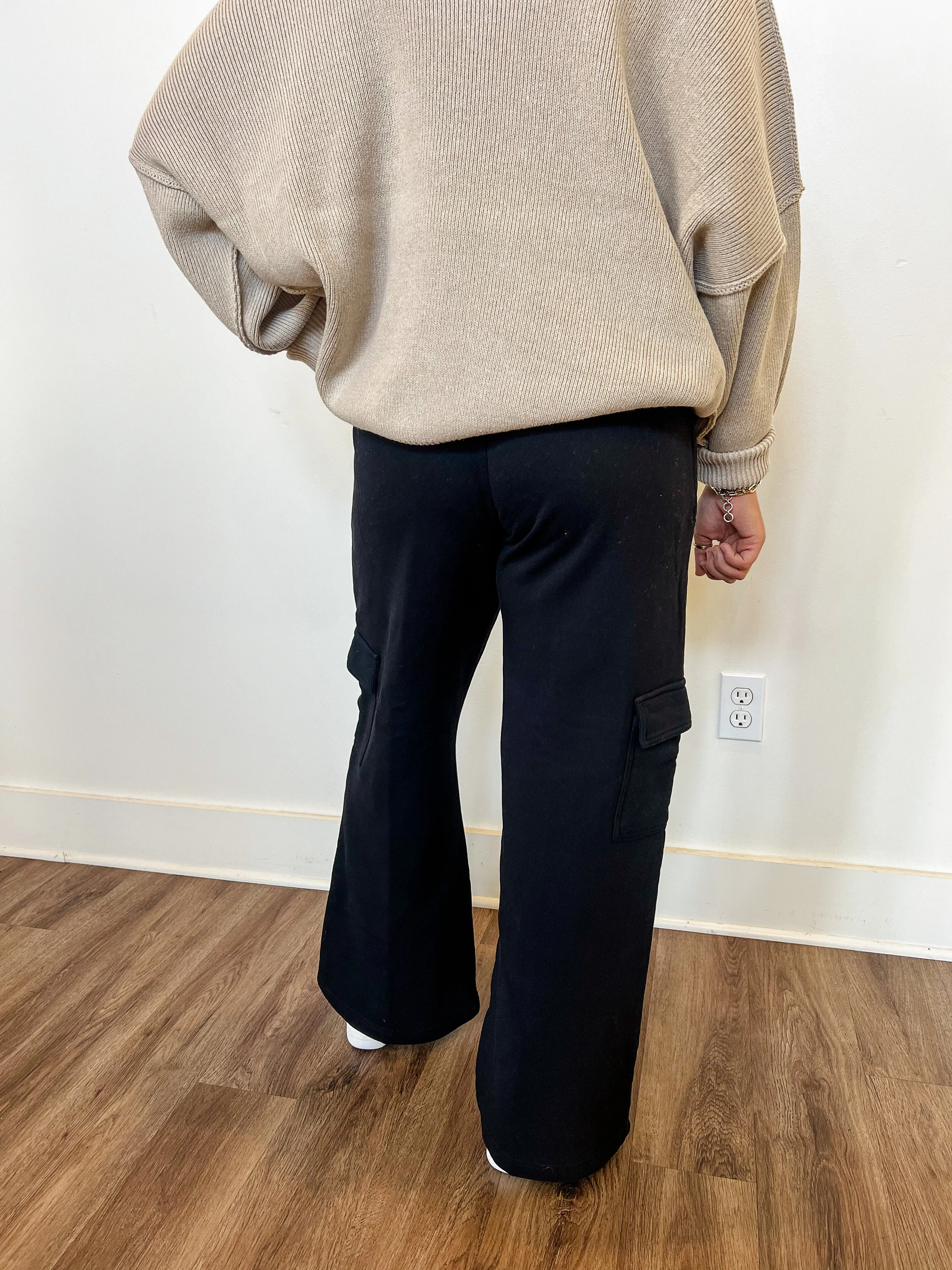 DJ Becca Black Cargo Cotton Pant
