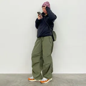 Fashionkova  2022 Drawstring Baggy Cargo Pants Women Casual Loose Wide Leg Sweatpants Vintage Joggers Pants Y2K Streetwear Trousers