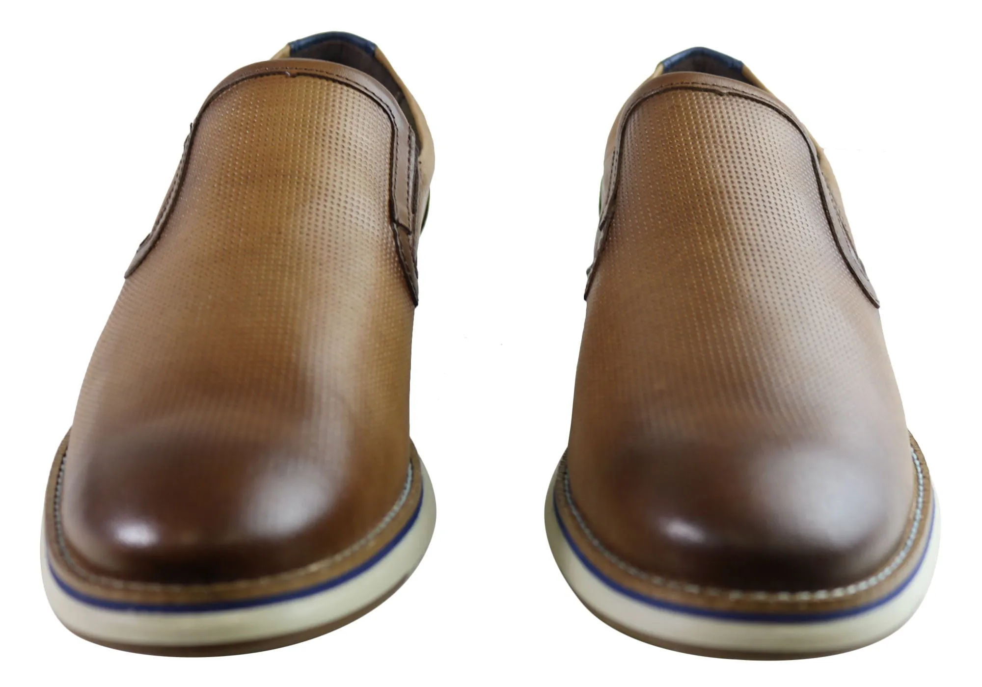 Ferricelli Lawrence Mens Comfort Leather Slip On Shoes Made In Brazil