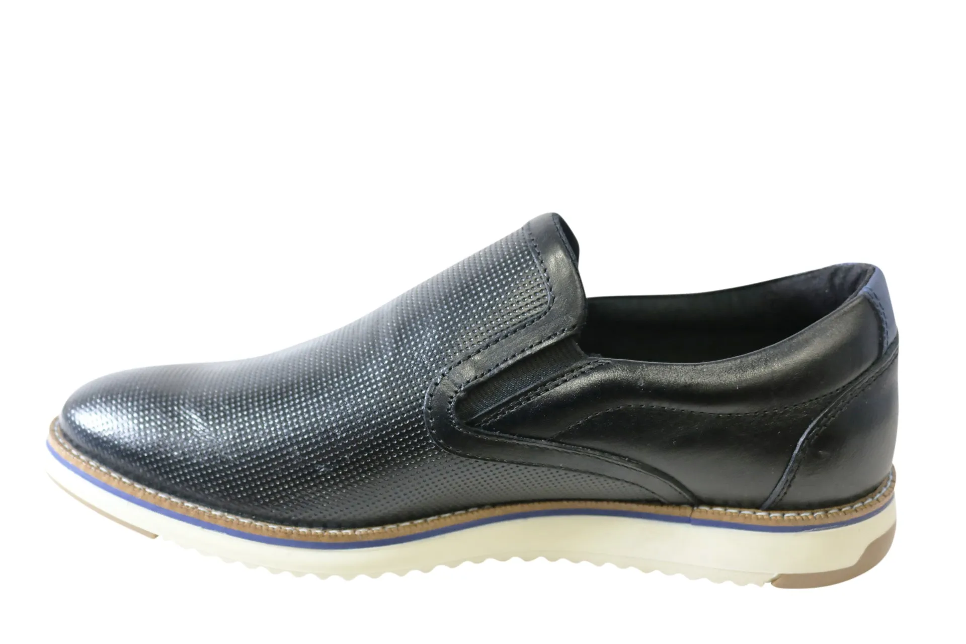 Ferricelli Lawrence Mens Comfort Leather Slip On Shoes Made In Brazil