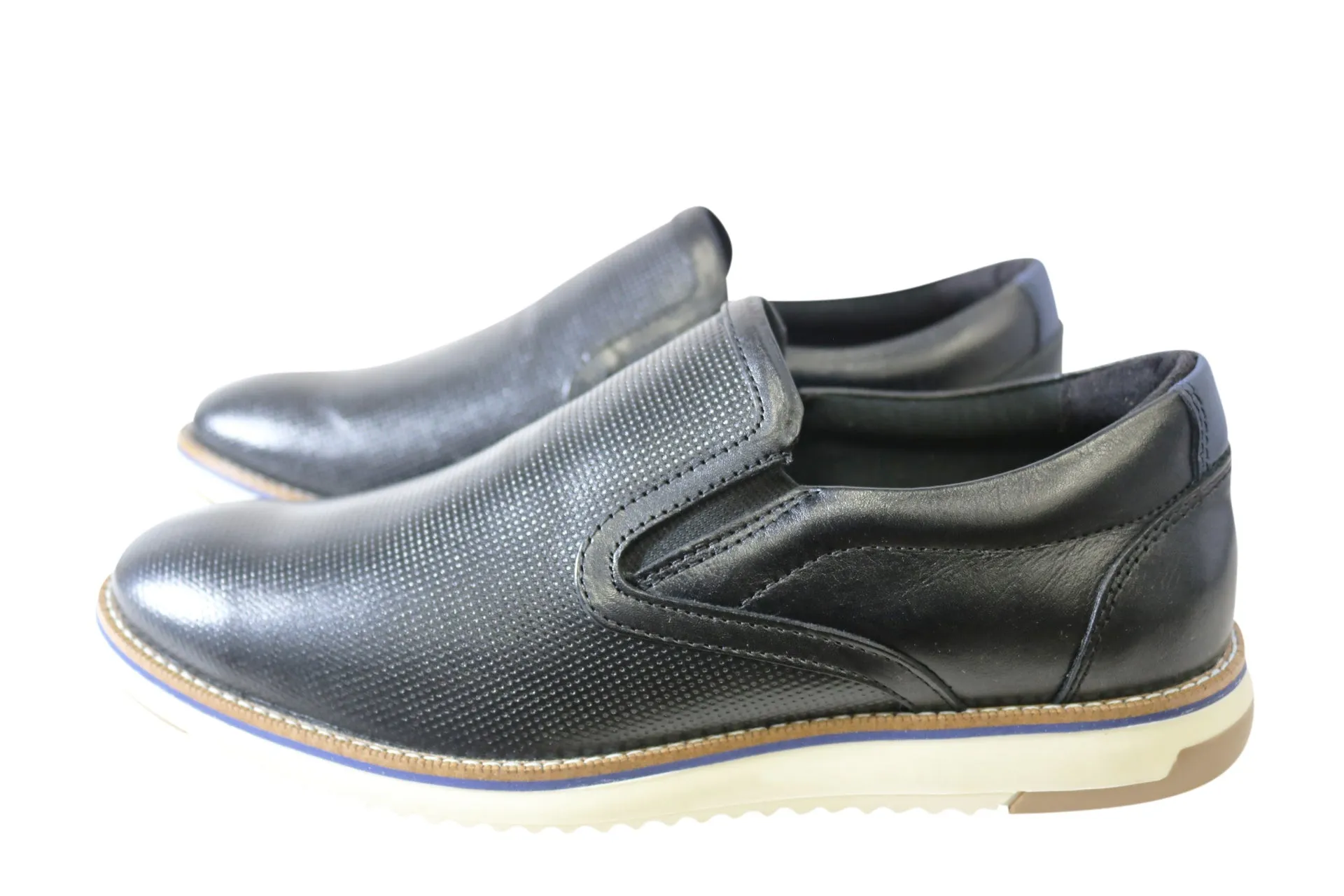 Ferricelli Lawrence Mens Comfort Leather Slip On Shoes Made In Brazil