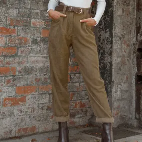 Girlary-shop outfit ideas Autumn New Women's High Waist Casual Pants Solid Color Corduroy Loose Straight Trousers for Women