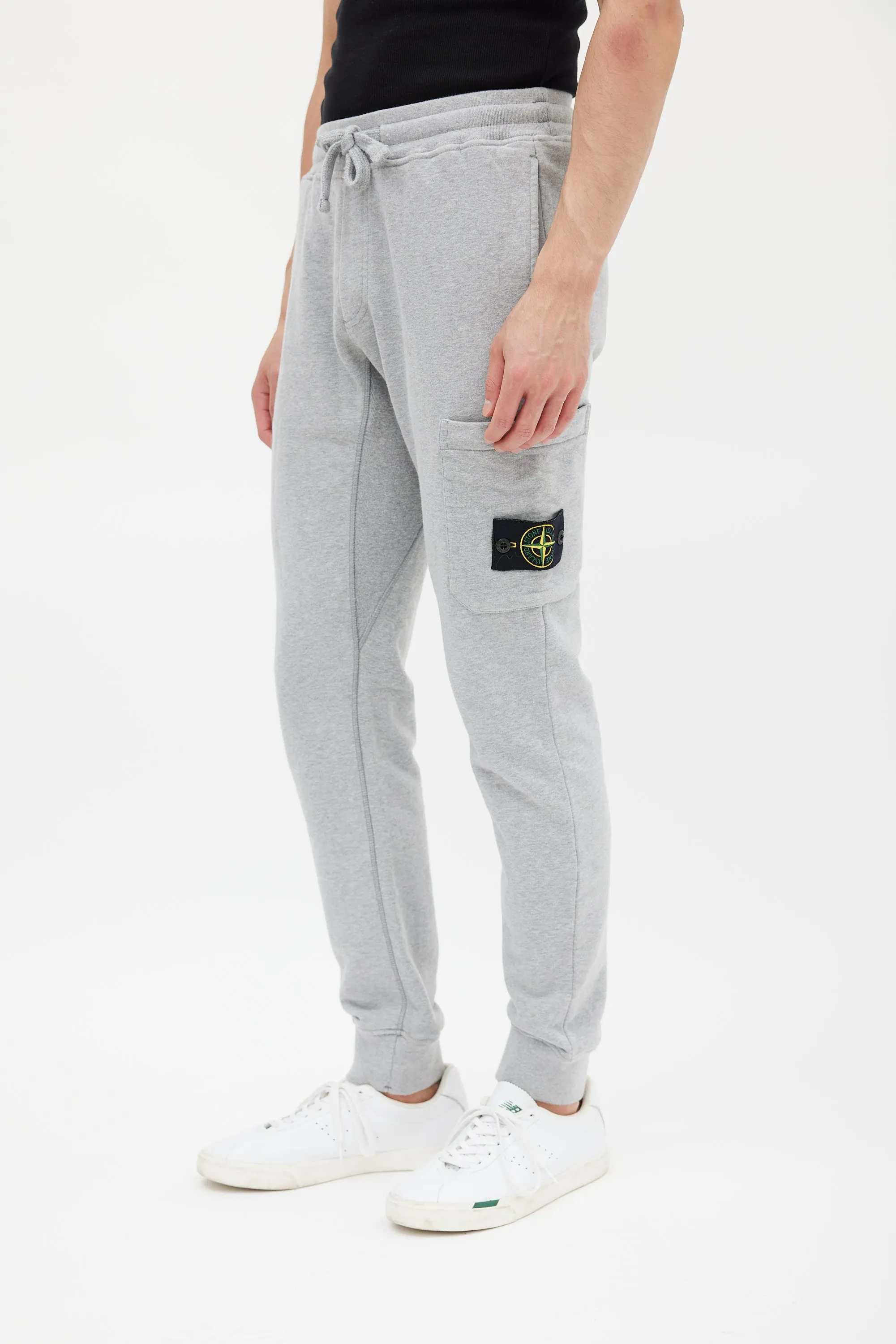 Grey Cargo Patch Jogger
