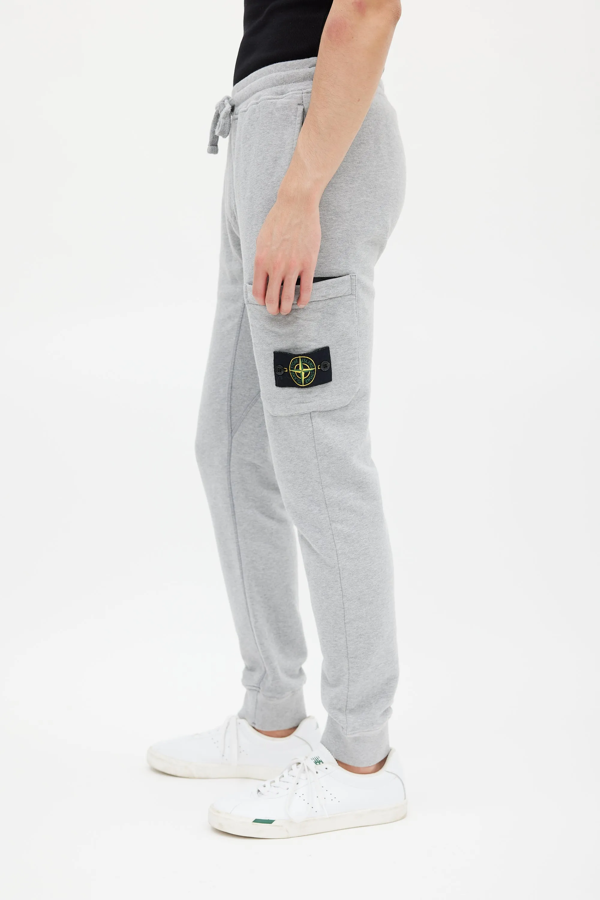Grey Cargo Patch Jogger