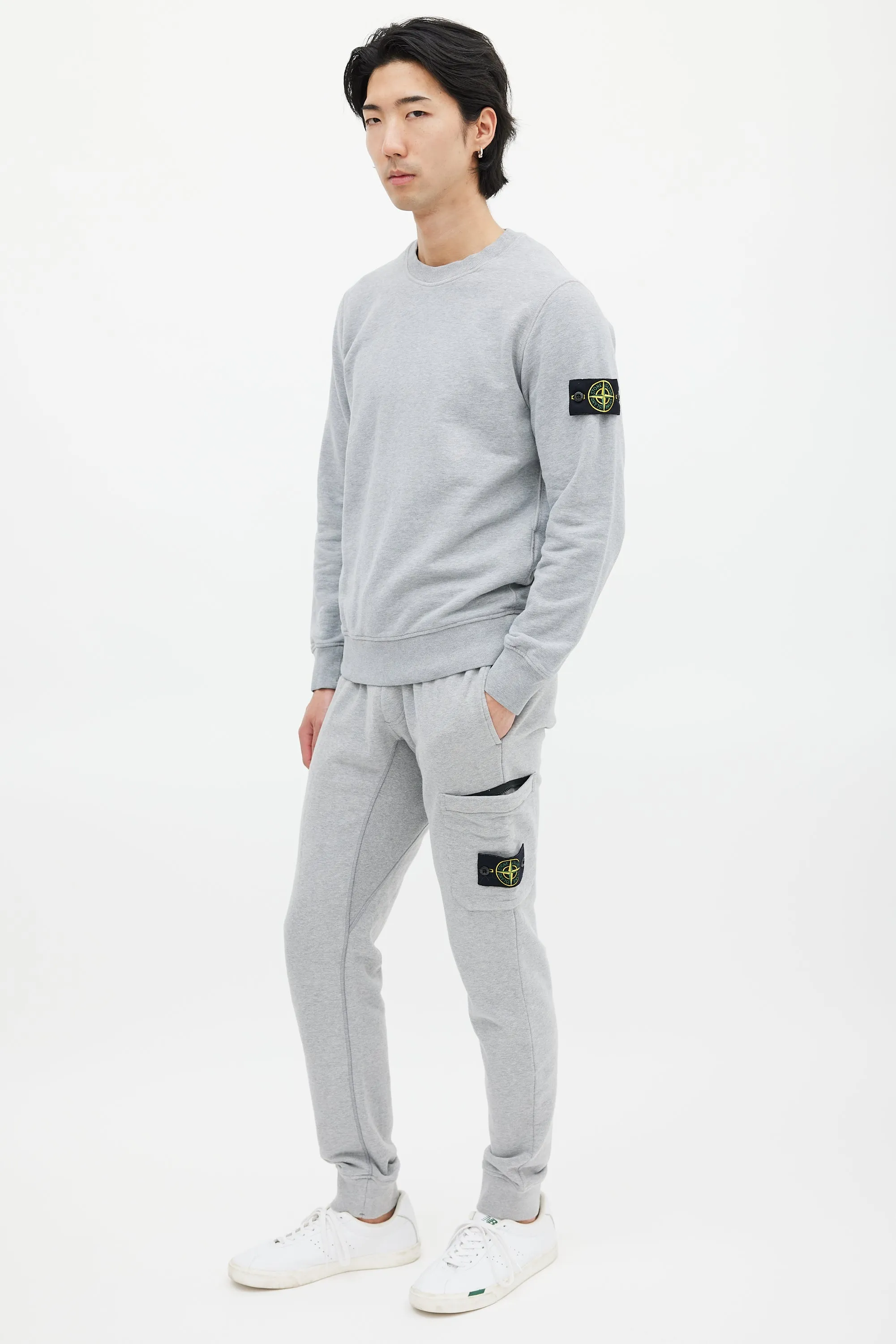 Grey Cargo Patch Jogger