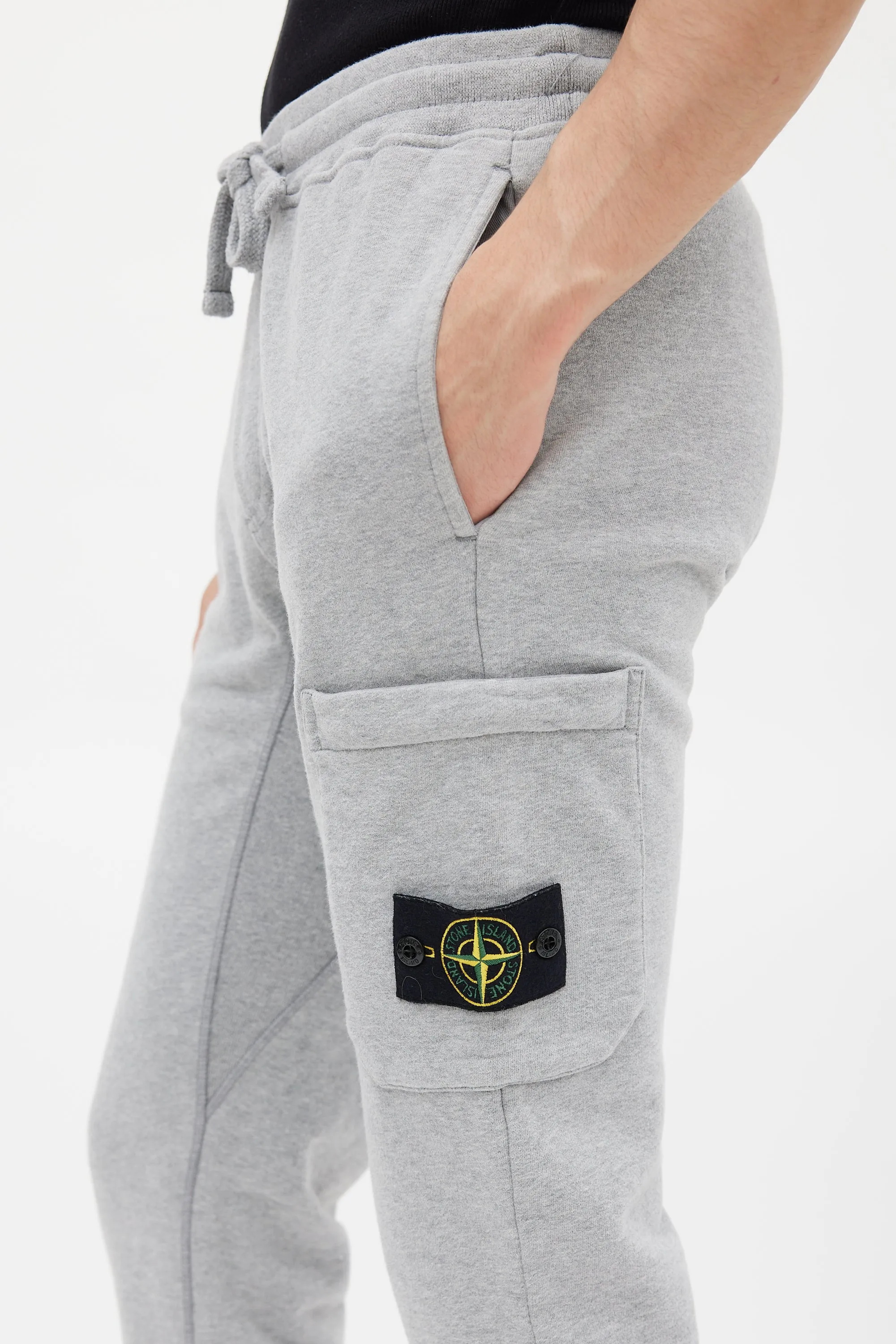 Grey Cargo Patch Jogger