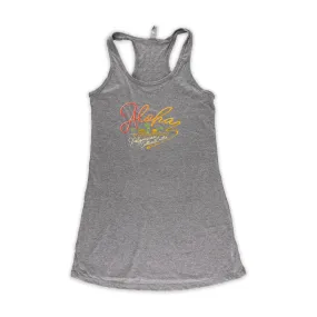 Lil Island "Aloha" Graphic Tank Polynesian Cultural Center Dress- Heath Gray