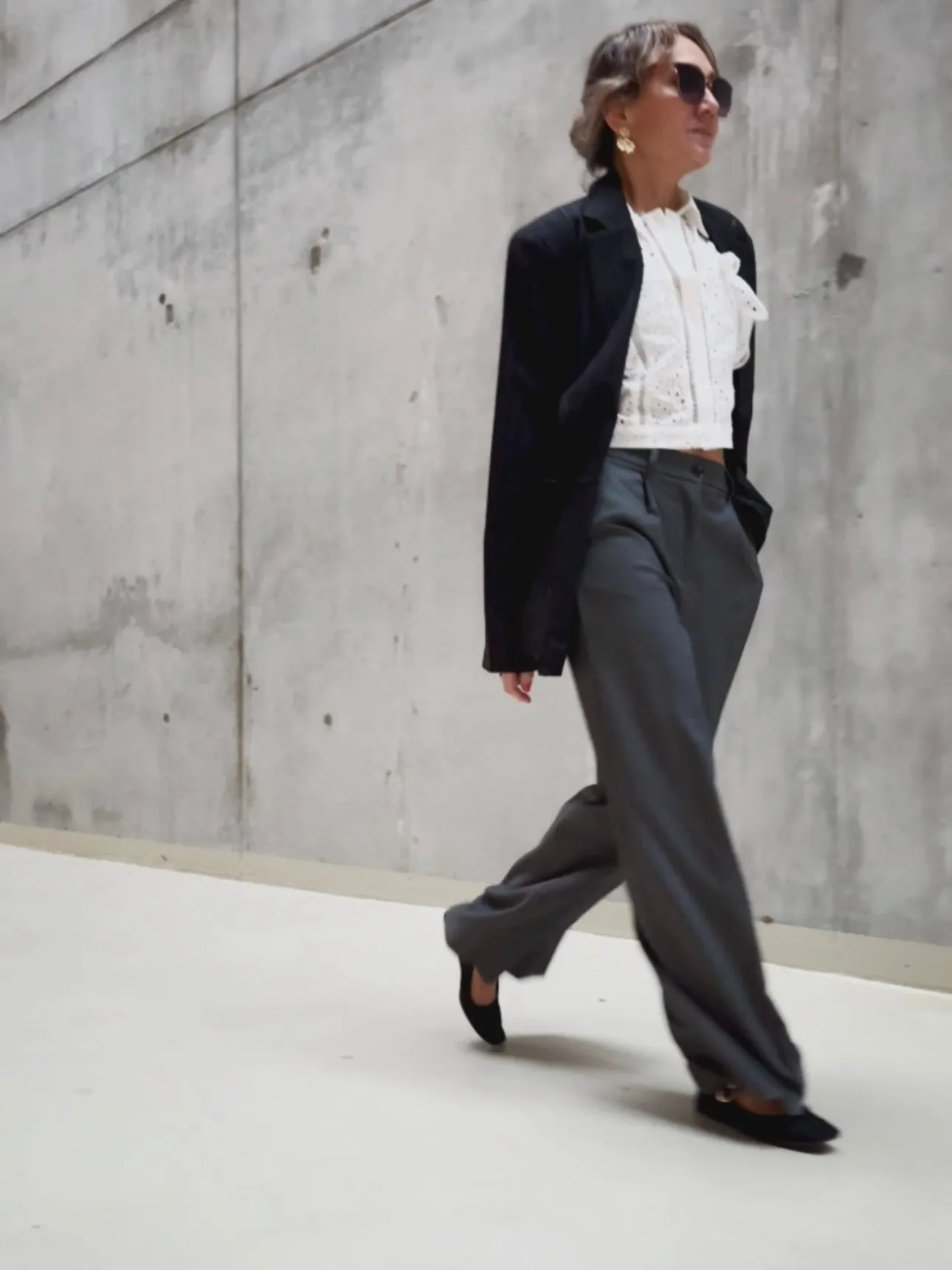 LOOSE SUIT PANTS - GREY