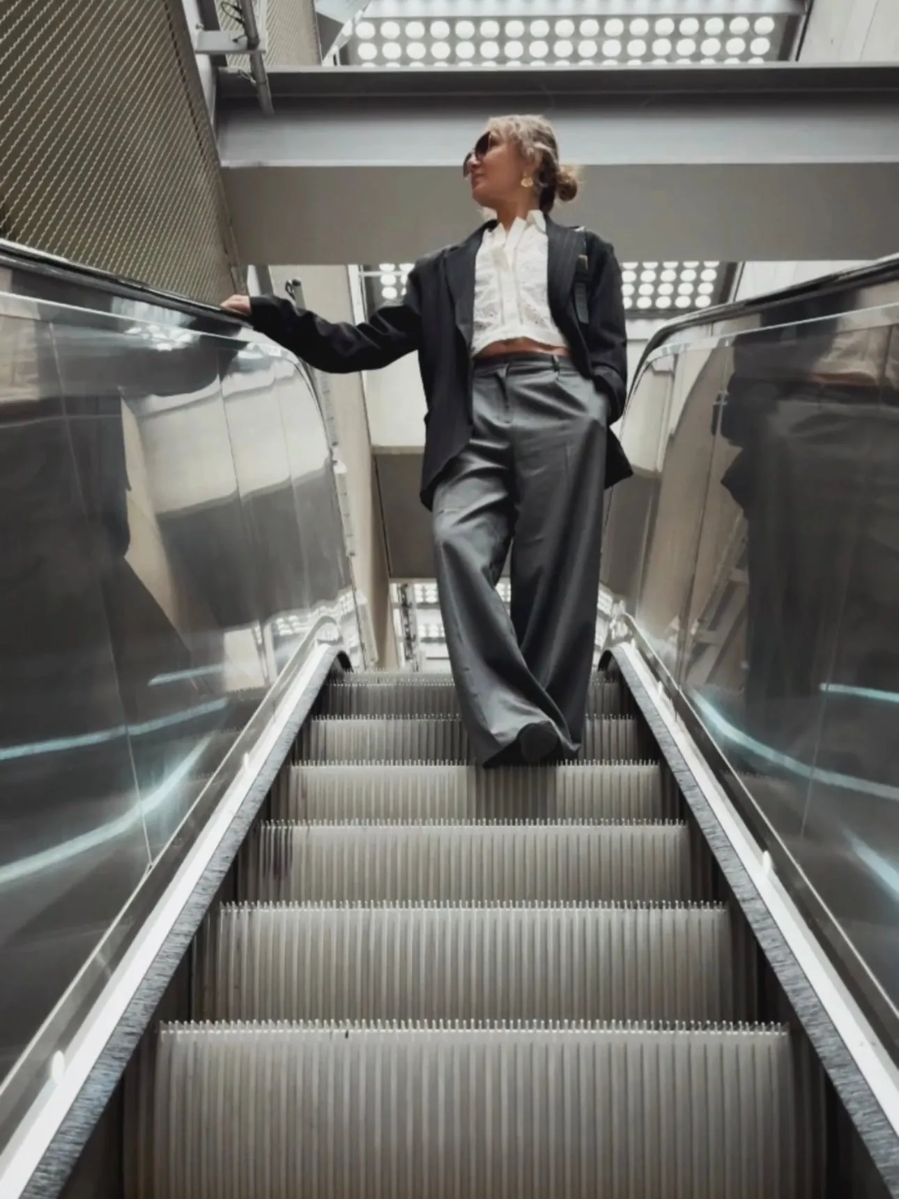 LOOSE SUIT PANTS - GREY