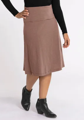 Marilyn Flowy Midi Skirt - Toasted Almond