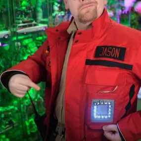 Red Jacket Pocket Gizmo LED Square - Ghostbusters Frozen Empire (PRE-ORDER)