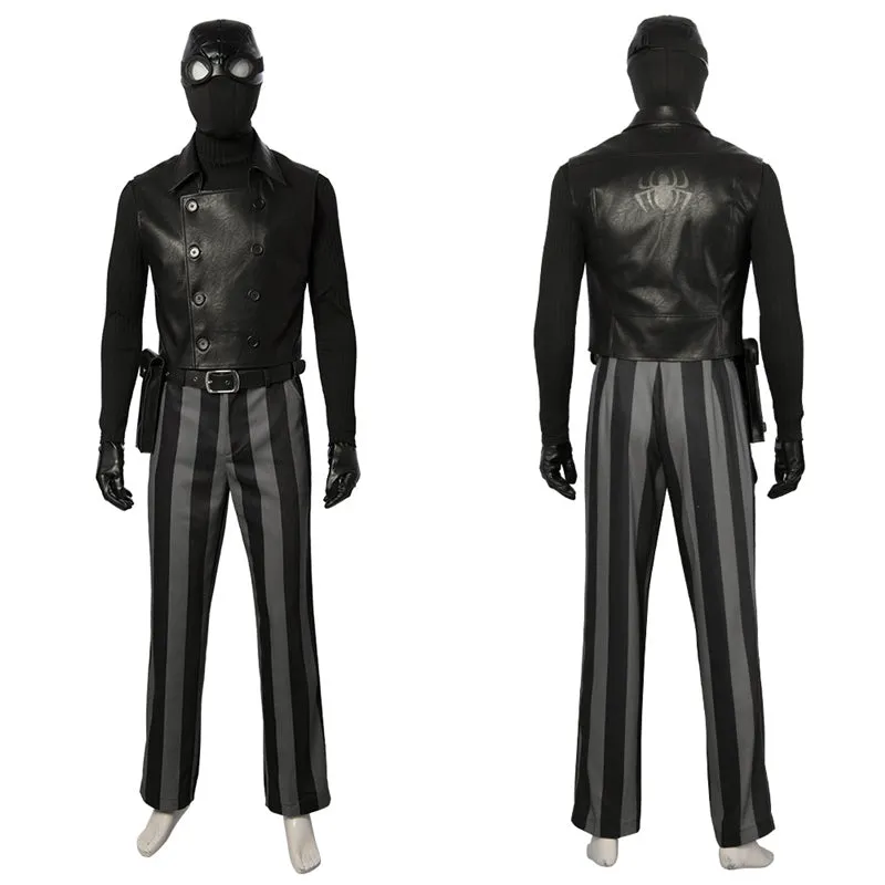 Spider-Man Noir Cosplay SpiderMan Into the Spider-Verse Peter Parker Costume Halloween Outfit