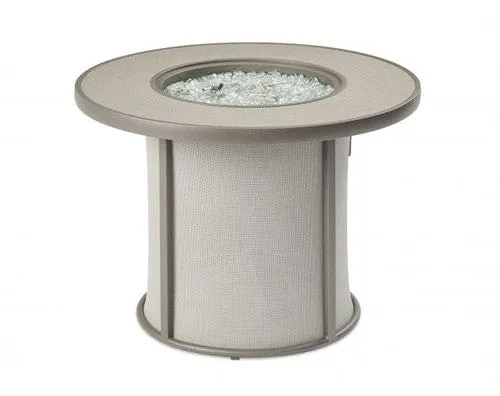 The Outdoor Greatroom Company 32 Inch Stonefire Grey Round Gas Fire Pit Table SF-32-GRY-K