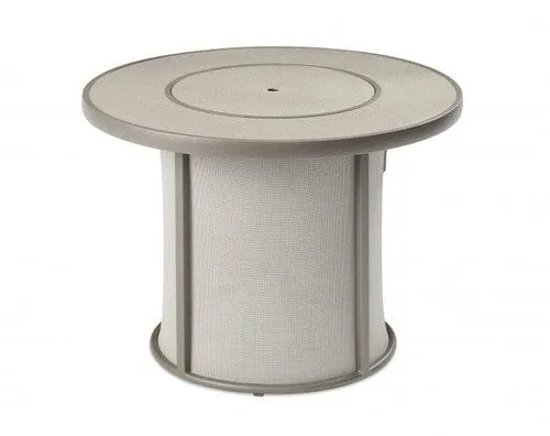 The Outdoor Greatroom Company 32 Inch Stonefire Grey Round Gas Fire Pit Table SF-32-GRY-K