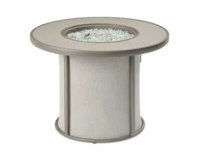 The Outdoor Greatroom Company 32 Inch Stonefire Grey Round Gas Fire Pit Table SF-32-GRY-K