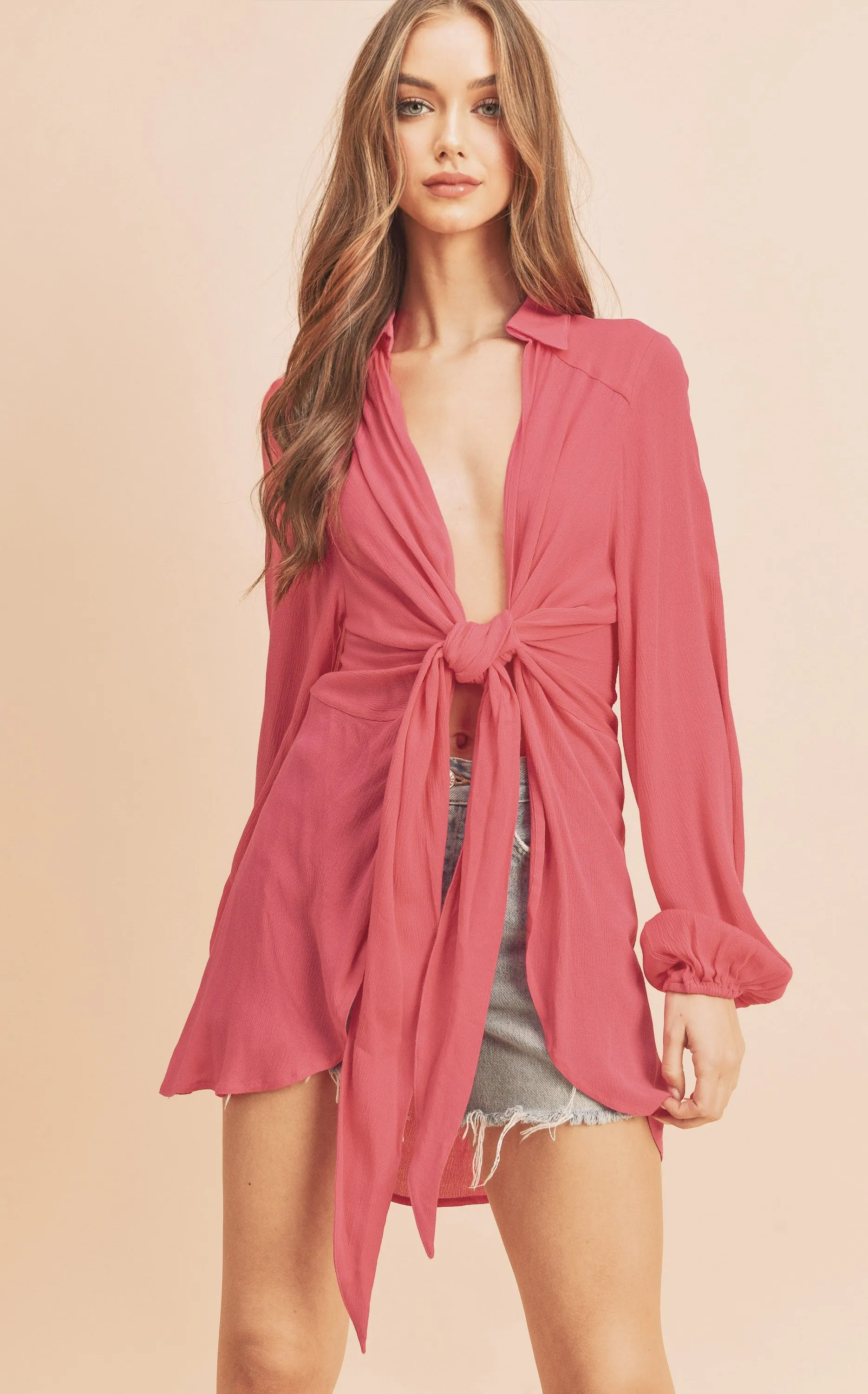 Tie-Front Blouse