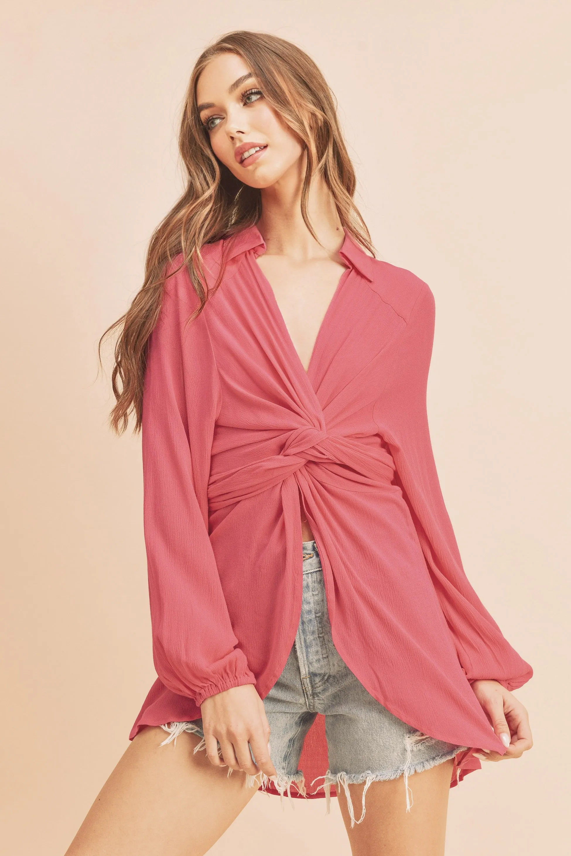 Tie-Front Blouse