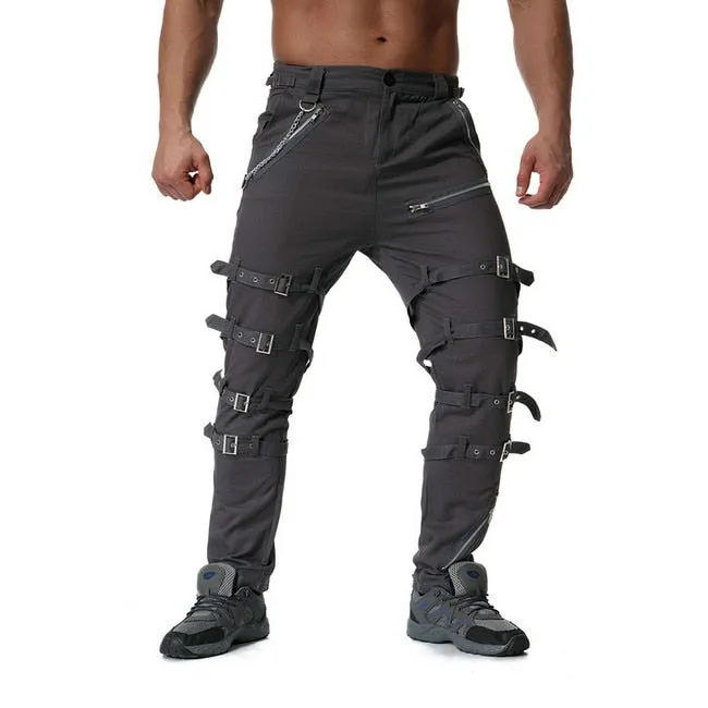 Top Quality Metal Decoration Zippers Cargo Pants Hip Hop Jogger High Street Sweatpants Drop Shipping ABZ183