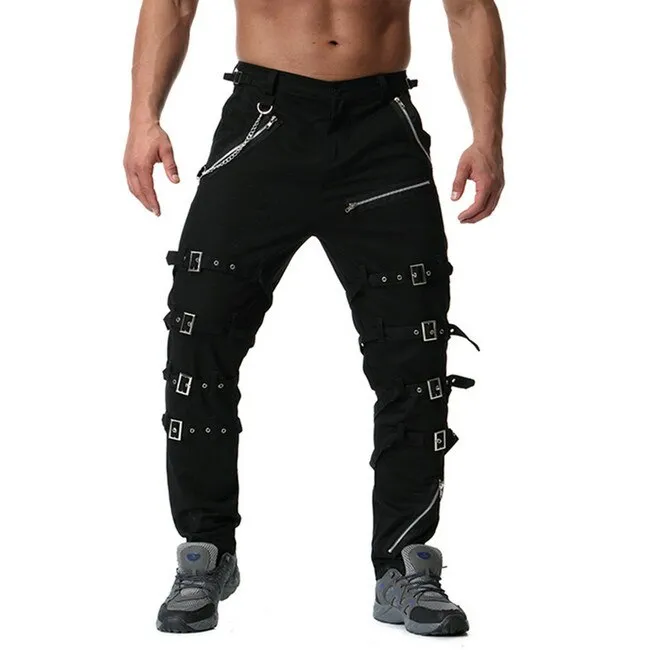 Top Quality Metal Decoration Zippers Cargo Pants Hip Hop Jogger High Street Sweatpants Drop Shipping ABZ183