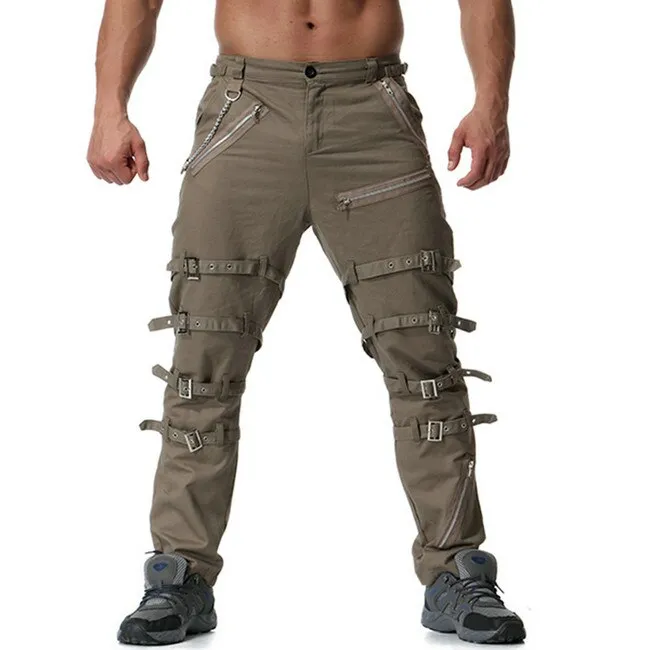 Top Quality Metal Decoration Zippers Cargo Pants Hip Hop Jogger High Street Sweatpants Drop Shipping ABZ183