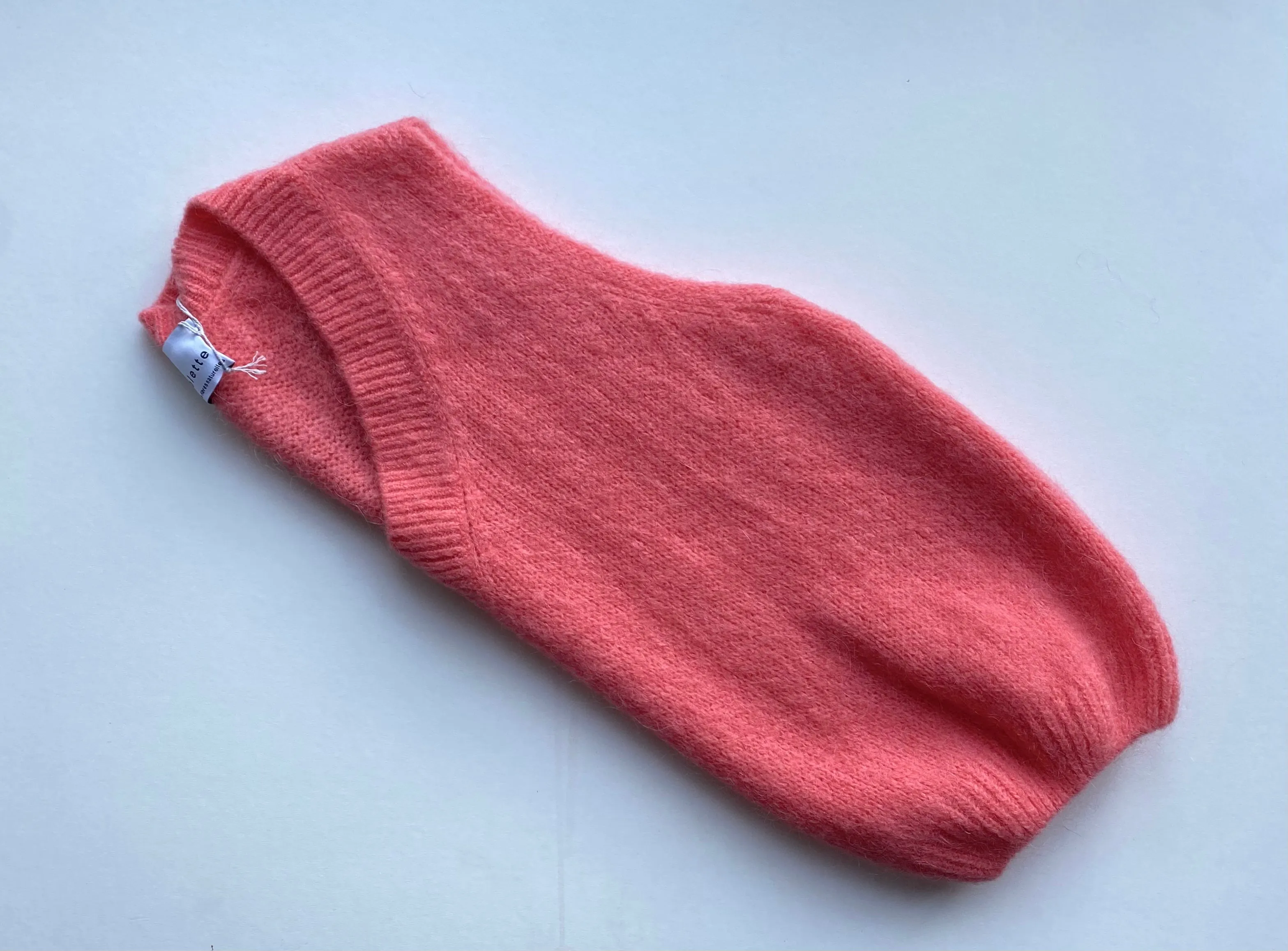 V Neck Superkid Mohair Tank Top - Coral - More Coming Soon