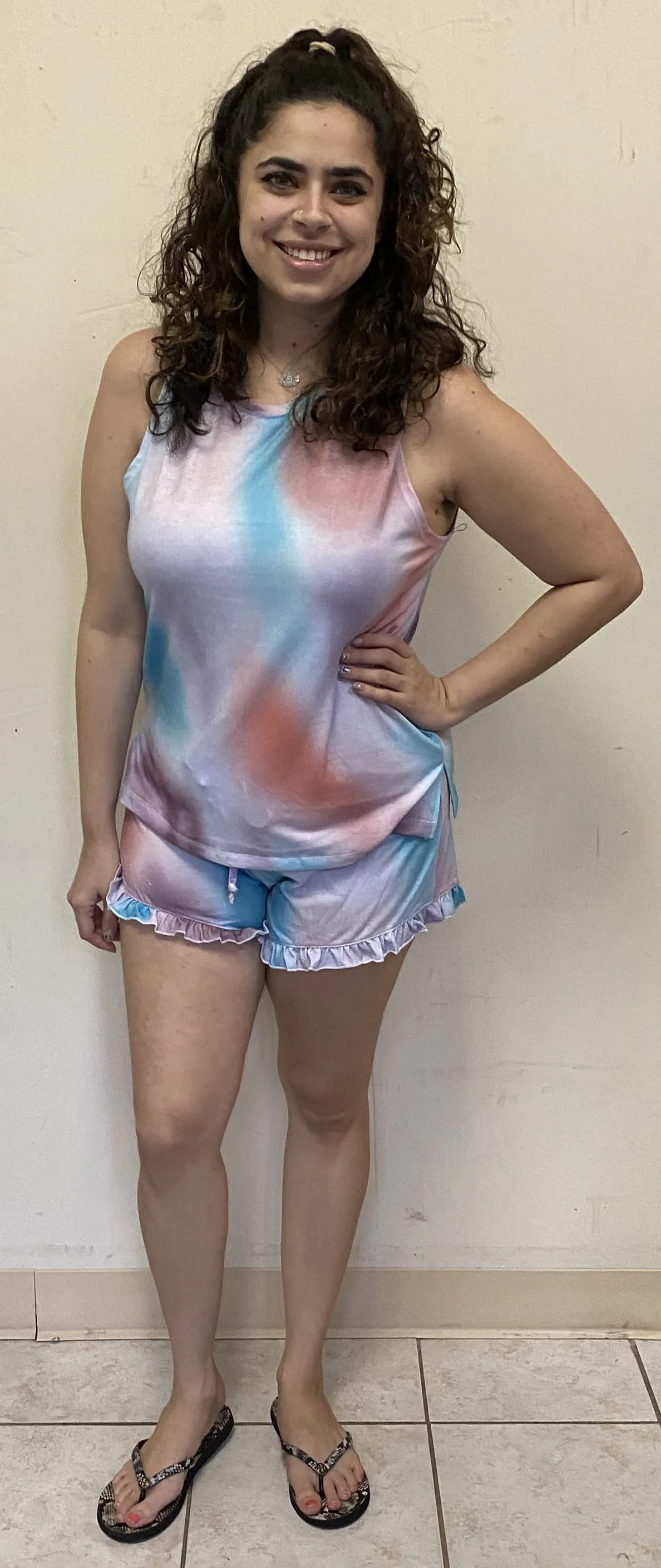 Vered Loungewear Shorts Set, Watercolor