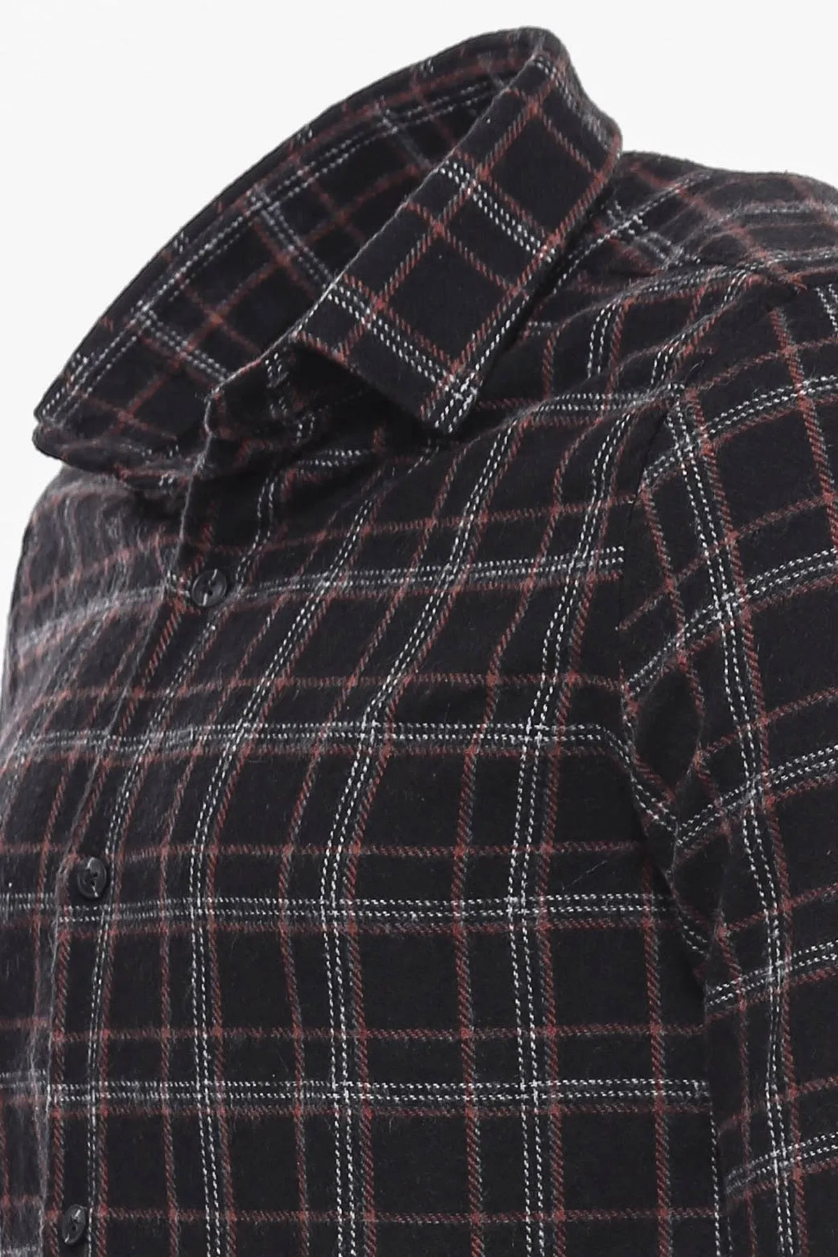 WSS Plaid Black Men Lumberjack Shirt  - Singen