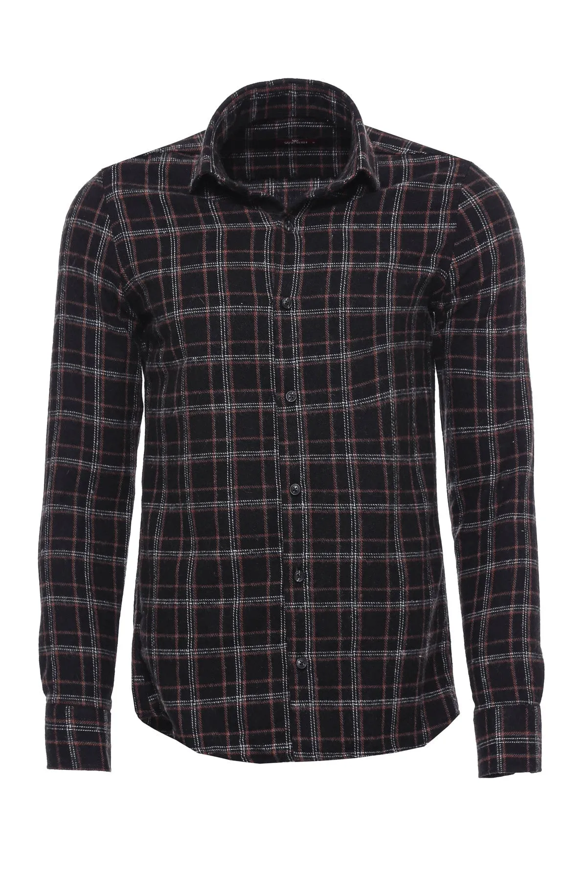 WSS Plaid Black Men Lumberjack Shirt  - Singen