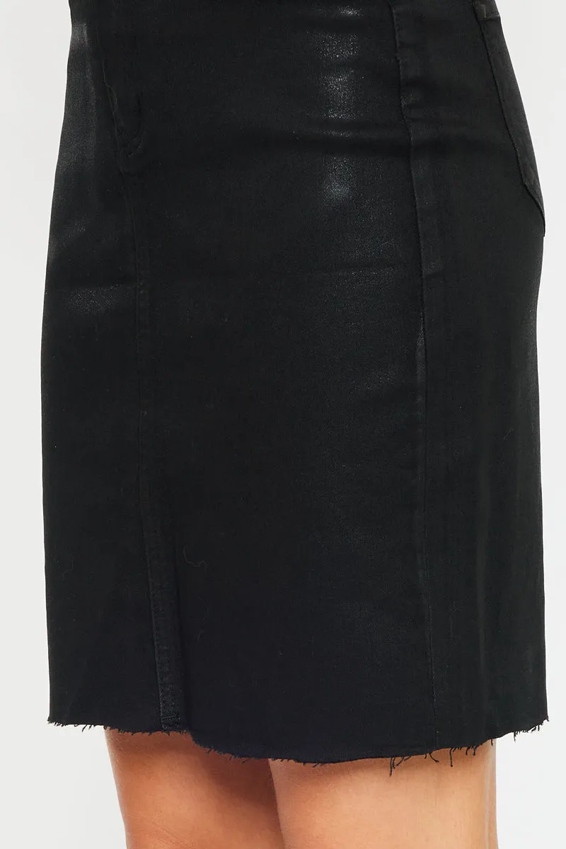 Zane High Rise Coated Midi Skirt